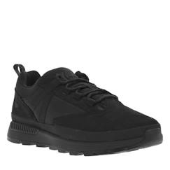 Chaussures-Chaussures garçon 23-38-Baskets, tennis-Sneakers cuir nubuck - TIMBERLAND - Garçon - Enfant - Noires - Lacets