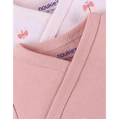 Ensemble de 2 bodies girafe et papillons en coton blush/rose pâle ROSE 3 - vertbaudet enfant 