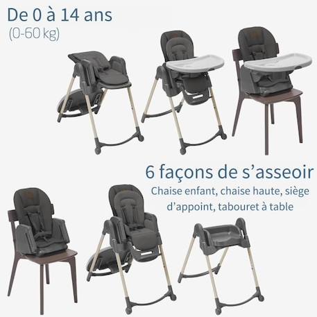 MAXI-COSI Minla Chaise haute évolutive - De la naissance à 6 ans - Beyond Graphite Eco GRIS 5 - vertbaudet enfant 