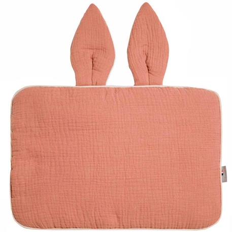 Oreiller plat lapin en gaze de coton - SEVIRA KIDS - Jeanne Terracotta TU - Bébé - Nomade - 25x35 cm ORANGE 1 - vertbaudet enfant 