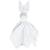 Doudou plat Lapin personnalisable Jeanne - Blanc - Sevira Kids - 50x50 cm BLANC 1 - vertbaudet enfant 