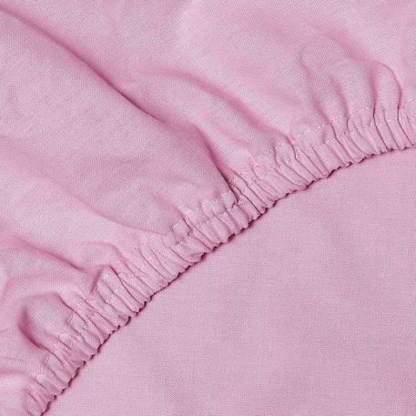 Drap-housse en coton - Coton uni Rose - 70x140 cm ROSE 2 - vertbaudet enfant 