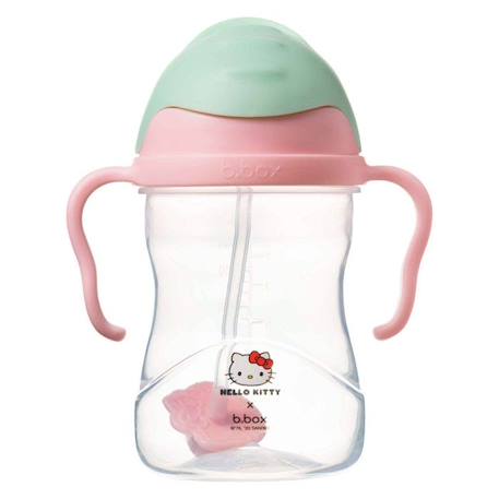 Tasse d'apprentissage avec paille pondérée - Menthe/Rose VERT 1 - vertbaudet enfant 