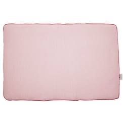 Chambre et rangement-Oreiller plat en gaze de coton - SEVIRA KIDS - Jeanne - Enfant - Rose - 60 x 40 cm