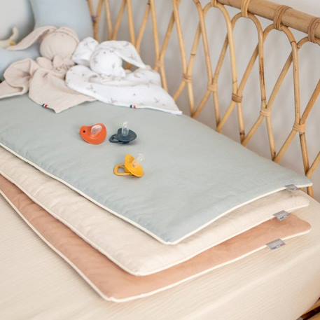 Sevira Kids - Couette et oreiller - prêt à dormir en Lin - Pêche - 140 x 100 cm ROSE 2 - vertbaudet enfant 