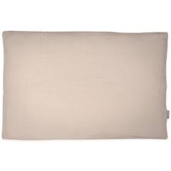 Linge de maison et décoration-Linge de lit bébé-Taie d'oreiller-Taie d'oreiller en gaze de coton, Jeanne Beige 60 x 40 cm