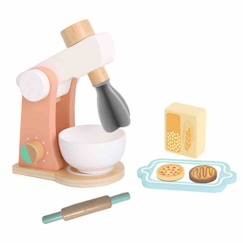 Jouet-Jeux d'imitation-Jouet en bois Mixeur de cuisine pour enfant - Multicolore - TU - Bois naturel FSC - Rose - Enfant
