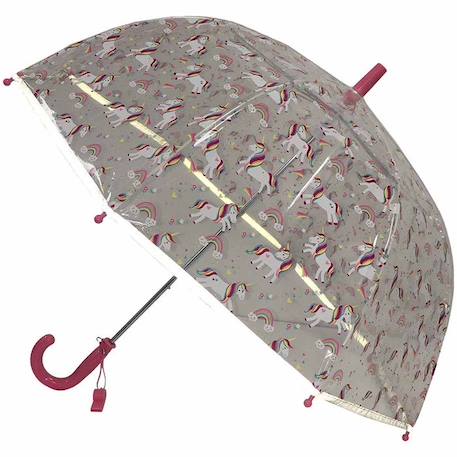 Parapluie cloche enfant transparent, Licorne Multicolore Longueur 67 cm, Diamètre 71 cm VERT 4 - vertbaudet enfant 