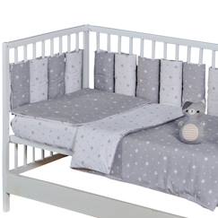Linge de maison et décoration-Linge de lit bébé-Parure de lit bébé réversible en coton, STELLA