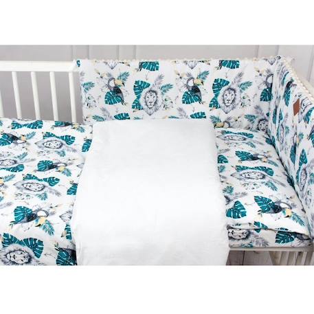 Parure de lit bébé en coton - SAVANA - 90x120 cm - Bleu - SEVIRA KIDS BLEU 2 - vertbaudet enfant 
