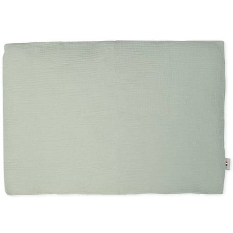 Taie d'oreiller unie en double gaze de coton VERT 1 - vertbaudet enfant 