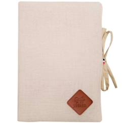 -Protège carnet de santé en gaze de coton, Jeanne Beige TU