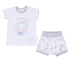 -Ensemble t-shirt et short bébé en coton bio, Milk