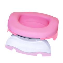 Puériculture-Toilette de bébé-Propreté et change-Pot bébé nomade - réducteur de WC Rose clair A partir de 15 mois - POTETTE PLUS - Mixte - 25 cm x 25 cm