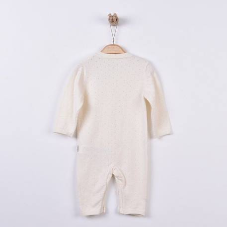 Combinaison bébé en tricot de coton bio BEIGE+BLEU+BLEU+ROSE 11 - vertbaudet enfant 