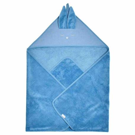 Cape de bain en bambou et gaze de coton - SEVIRA KIDS - Lapin Denim - Grande taille - Douceur et chaleur BLEU 2 - vertbaudet enfant 