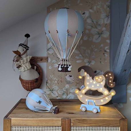 Montgolfiére décorative - Beige et bleu - Taille S BLEU 3 - vertbaudet enfant 