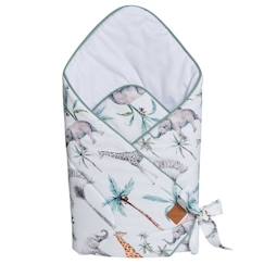 Linge de maison et décoration-Linge de lit bébé-Gigoteuse-Couverture d'emmaillotage molletonnée Safari