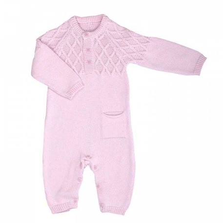 Sevira Kids - Combinaison bébé en tricot de coton bio LOAN - Bleu BLEU+ROSE 4 - vertbaudet enfant 