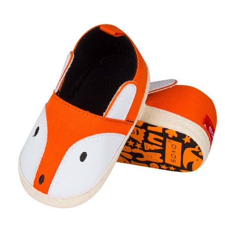 Chaussons doux pour bébé, Renard ORANGE 1 - vertbaudet enfant 