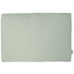 -Taie d'oreiller en gaze de coton, Jeanne Vert de gris 60 x 40 cm Vert De Gris