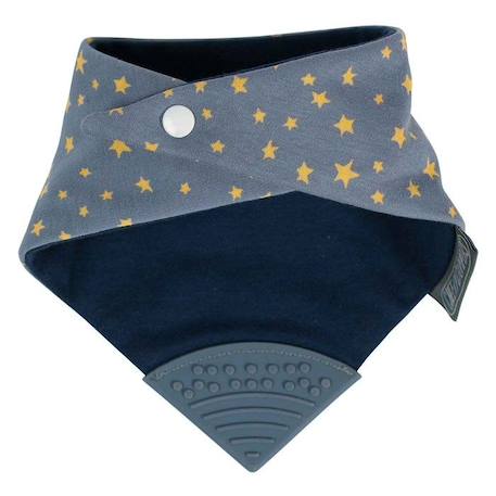 Bavoir bandana avec embout de dentition - Etoiles GRIS 3 - vertbaudet enfant 