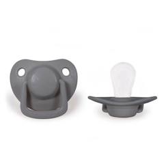 Puériculture-Repas-Sucettes anatomiques en silicone - FILIBABBA - Lot de 2 - 0-6m - Gris