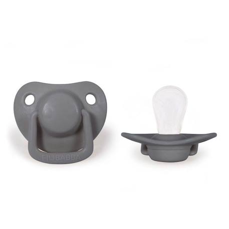 Sucettes anatomiques en silicone - FILIBABBA - Lot de 2 - 0-6m - Gris BLANC 1 - vertbaudet enfant 