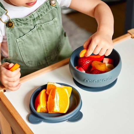 Set repas pour bébé - Mes premiers repas - Terracotta - Silicone alimentaire - Bol Cuillère Gobelet ORANGE 3 - vertbaudet enfant 