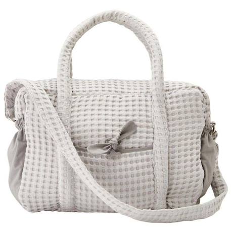 Sac à langer en coton gaufré - BB & CO - Quotidien - Gris - 28 x 42 cm GRIS 1 - vertbaudet enfant 