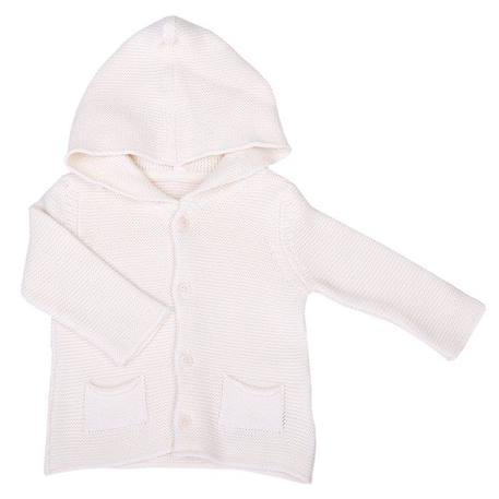 Cardigan bébé en tricot de coton bio BEIGE 1 - vertbaudet enfant 