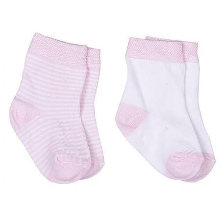 Chaussettes bébé en coton biologique (lot de 2 paires) - DREAMS ROSE 1 - vertbaudet enfant 