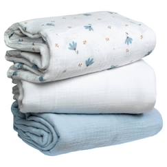 Linge de maison et décoration-Linge de lit bébé-Maxi langes en gaze de coton - SEVIRA KIDS - Lot de 3 - Blanc - Mixte