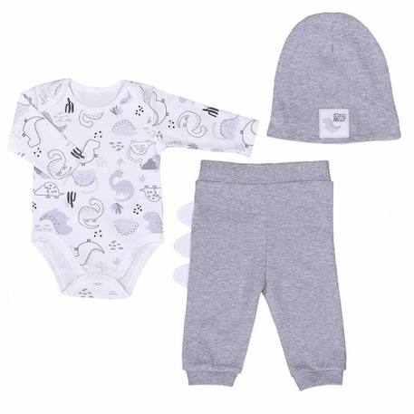 Ensemble vêtements Bébé en coton bio 3 pièces, DINO  - vertbaudet enfant