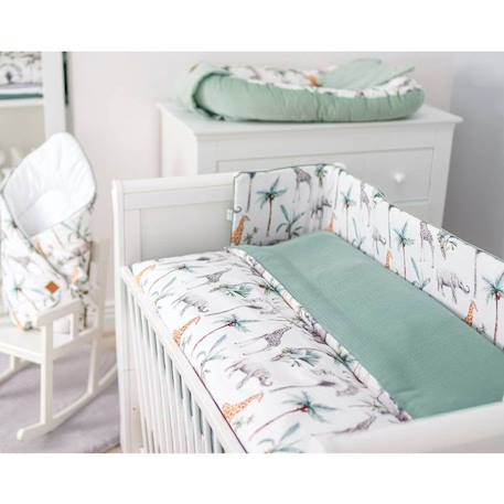 Parure de lit bébé en coton, Safari BLANC 2 - vertbaudet enfant 