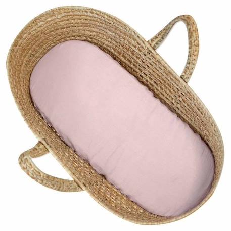Drap housse couffin ovale - SEVIRA KIDS - Jeanne - rose - Gaze de coton - 70x70cm ROSE 1 - vertbaudet enfant 