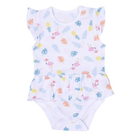 Body robe et chapeau en coton bio, Tropi BLANC 3 - vertbaudet enfant 