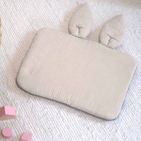 Oreiller plat lapin en gaze de coton - SEVIRA KIDS - Jeanne Bleu TU - Nomade - Confortable - Design original BLEU 3 - vertbaudet enfant 