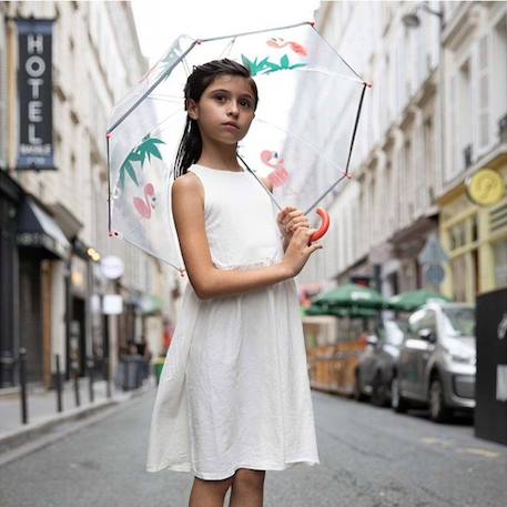 Parapluie enfant transparent - Flamant rose ROSE 4 - vertbaudet enfant 