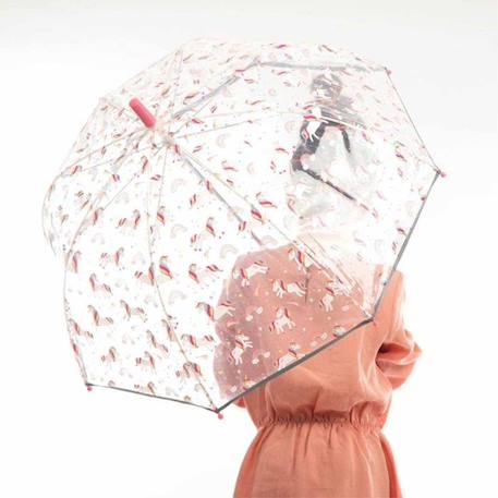 Parapluie cloche enfant transparent, Licorne Multicolore Longueur 67 cm, Diamètre 71 cm VERT 2 - vertbaudet enfant 