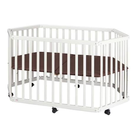 Parc bébé pliant en hêtre massif blanc - TISSI - Pour bébé de 0 mois à 3 ans - Compact et facile à ranger BLANC 4 - vertbaudet enfant 