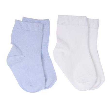 Chaussettes bébé en coton biologique (lot de 2 paires) BEIGE+BEIGE 5 - vertbaudet enfant 