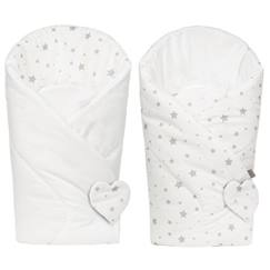 Linge de maison et décoration-Linge de lit bébé-Gigoteuse d'emmaillotage SEVIRA KIDS - Stella - Confortable et multifonctionnelle - Blanc