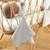 Doudou lange - SEVIRA KIDS - Jeanne Blanc - Attache tétine en gaze de coton - 40 cm x 40 cm - Mixte BLANC 3 - vertbaudet enfant 