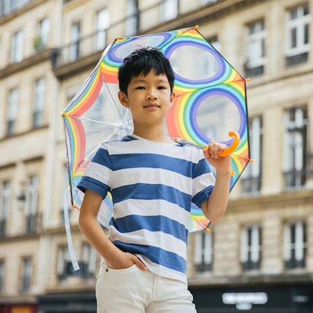 Parapluie enfant transparent - Arc-en-ciel VERT 4 - vertbaudet enfant 