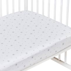 Linge de maison et décoration-Linge de lit bébé-Drap-housse en coton - STELLA Blanc - 70x140 cm