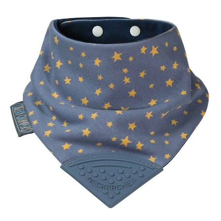 Bavoir bandana avec embout de dentition - Etoiles GRIS 1 - vertbaudet enfant 