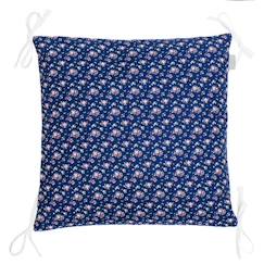 Linge de maison et décoration-Linge de lit bébé-Sevira Kids - Taies de coussin pour tour de lit modulable, FAIRY FLORE Bleu Marine TU