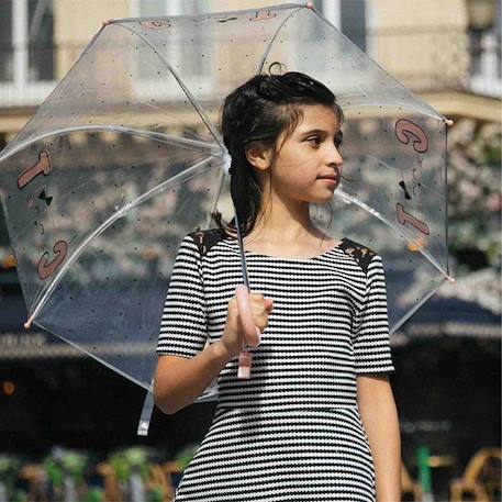 Parapluie cloche enfant transparent à pois, Chat Multicolore Longueur 67 cm, Diamètre 71 cm VERT 3 - vertbaudet enfant 