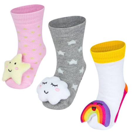 Bébé-Sevira Kids ot de 3 paires de chaussettes d'éveil Céleste multicolore